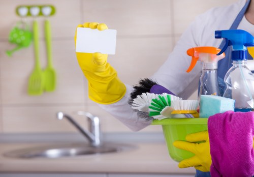Professional deep cleaning of kitchen surfaces in Shoreditch