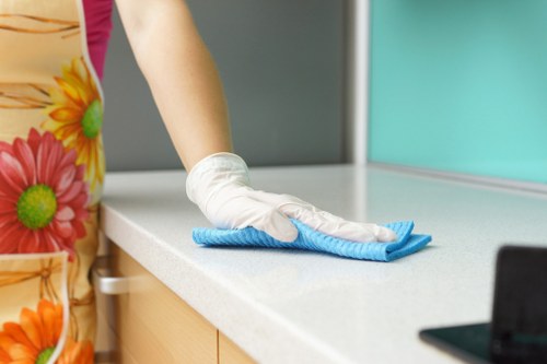 Professional home cleaners working in a Shoreditch apartment