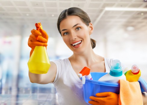 Deep cleaning supplies used for a Shoreditch one off cleaning job
