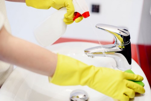 Shoreditch office cleaners maintaining reception and glass surfaces