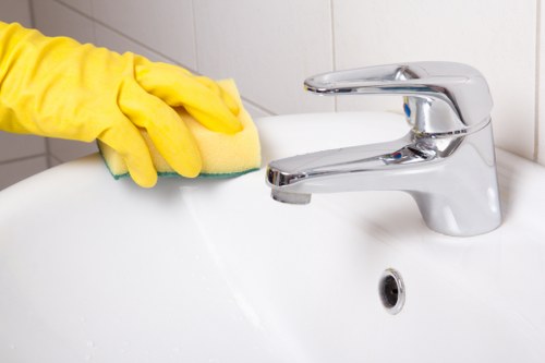 Shoreditch Cleaners using PPE while preparing cleaning materials