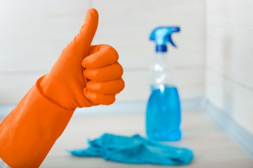 Upholstery stain removal service for a fabric sofa