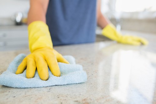 Office cleaner in Shoreditch keeping a creative workspace tidy