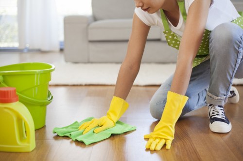 Shoreditch Cleaners staff member trained in professional cleaning procedures